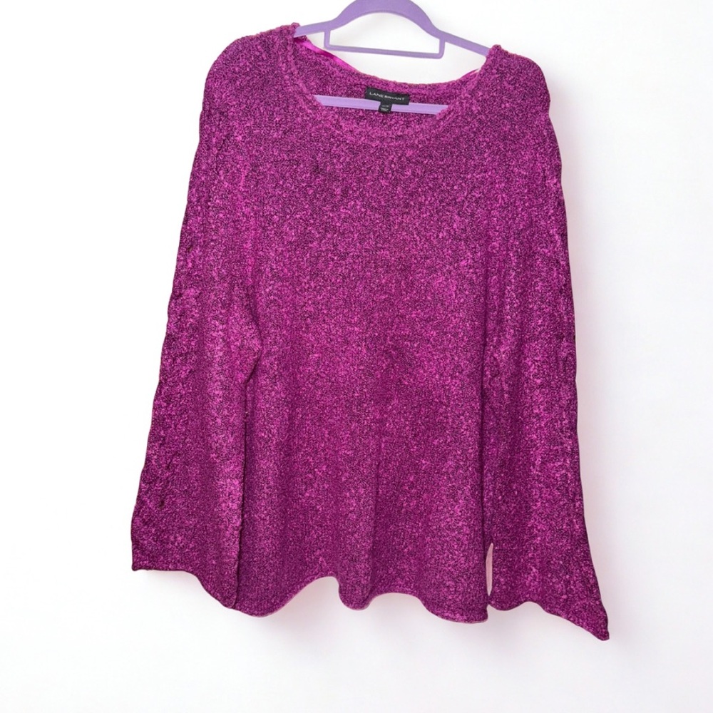 Lane Bryant Magenta Knit Sweater